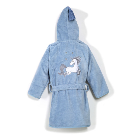 La Millou Szlafrok Bamboo Soft L Unicorn Rainbow Knight dusty blue