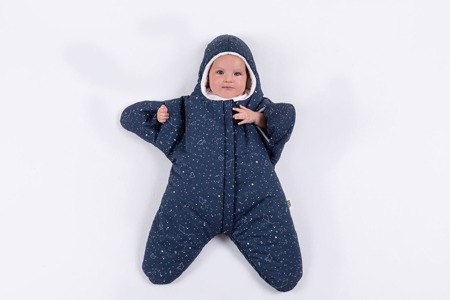  Baby Bites Kombinezon zimowy Star Navy blue 3 - 6 miesięcy